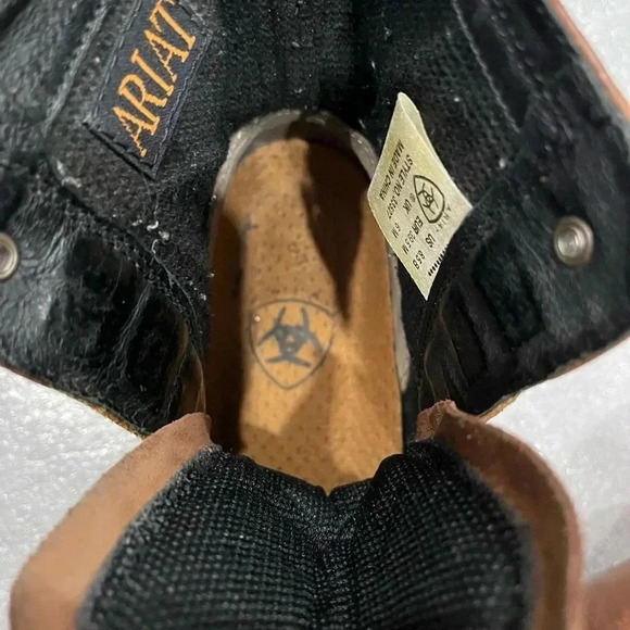 [8.5B]Ariat Brown WMN ATS  Lace Up Combat Boots - Picture 4 of 9
